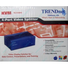 Видеосплиттер TRENDnet KVM TK-V400S (4-Port) в Ессентуках, разветвитель видеосигнала TRENDnet KVM TK-V400S (Ессентуки)