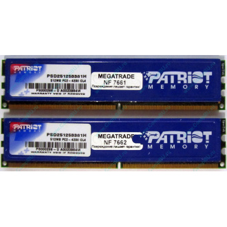 Память 1Gb (2x512Mb) DDR2 Patriot PSD251253381H pc4200 533MHz (Ессентуки)
